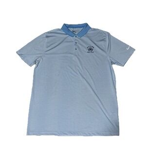 Nike Golf 2017 US Open Erin Hills Polo Shirt Men's SZ L Blue Striped Logo Golf